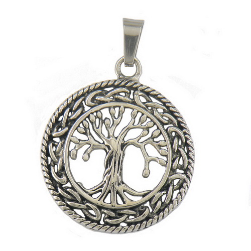 FSP16W92 celtic circle tree of life pendant - Click Image to Close